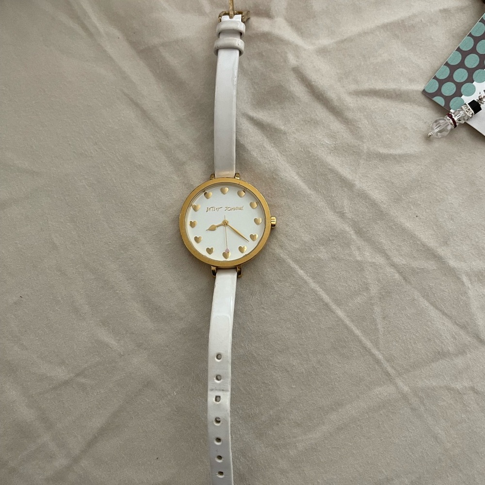 Betsey Johnson patent leather watch